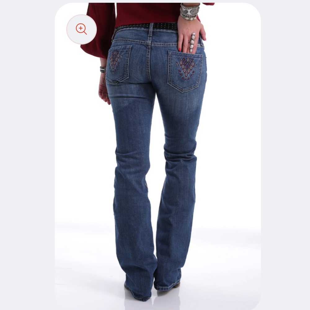 Cruel Girl® Women's Abby Embroidered Bootcut Western Denim Jeans Blue